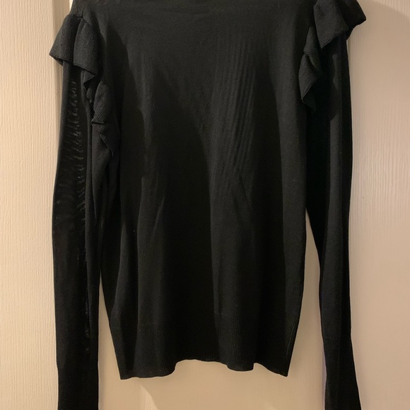 Revamped Semi Sheer Black Sweater - Picture 4 of 8